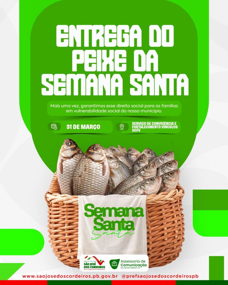 Prefeitura de São José dos Cordeiros inicia distribuição do peixe da Semana Santa para beneficiários do Programa Bolsa Família