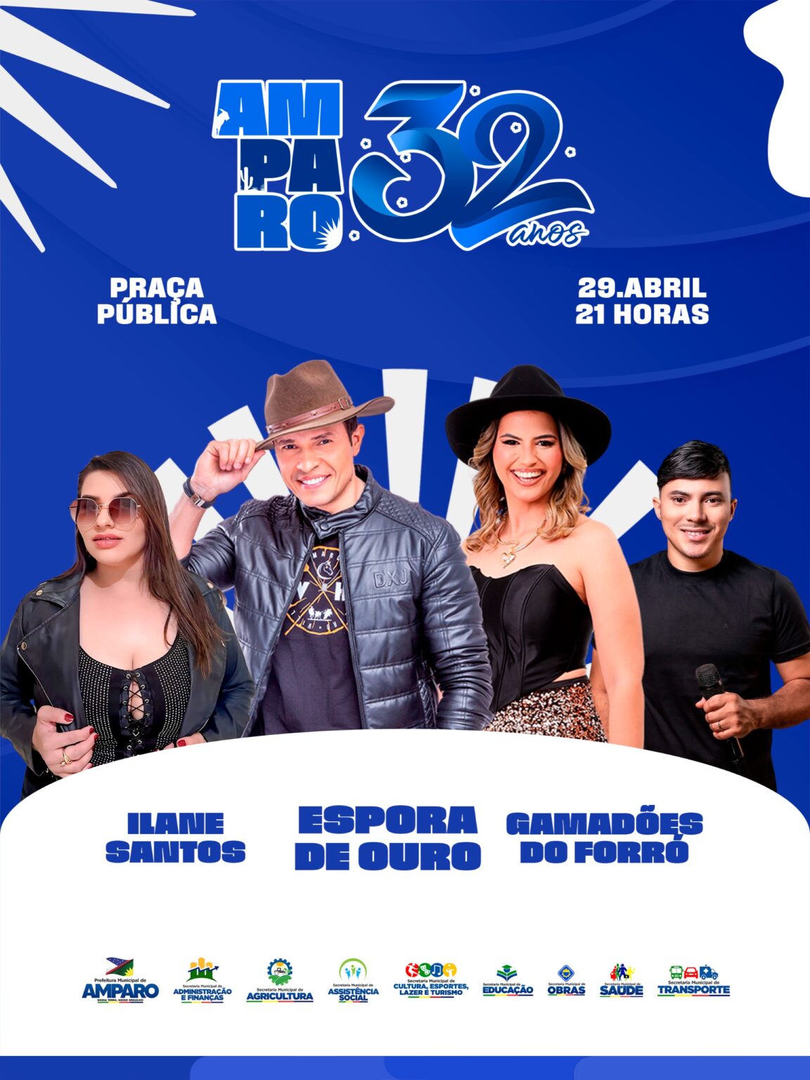 Prefeito Tarcio Gabriel anuncia programação especial pelos 32 anos de emancipação política de Amparo