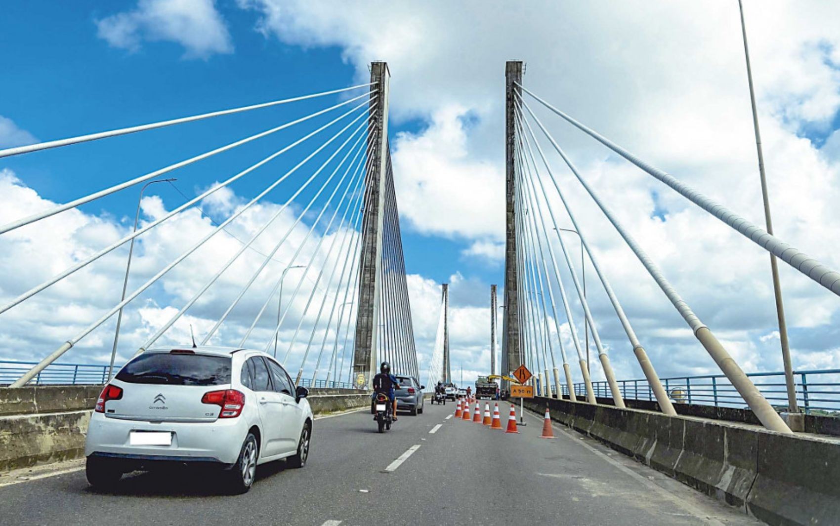 Ponte Aracaju-Barra sofre nova interdição no trânsito para obras de iluminação